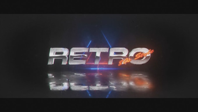 Gig Preview - Make amazing retro wave logo animation