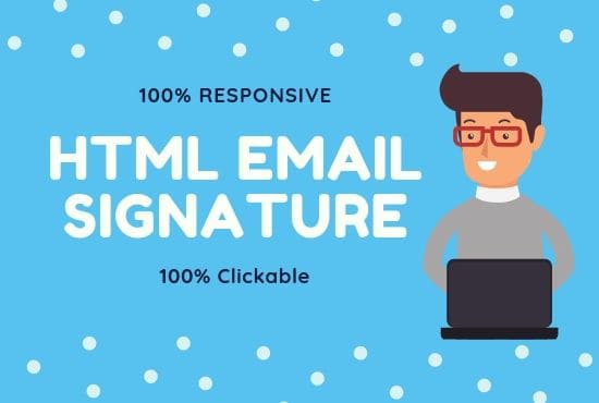 Gig Preview - Design clickable HTML email signature