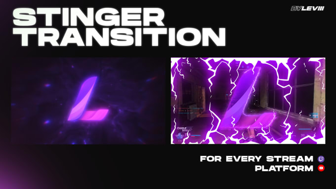 Bestseller - create custom animated stinger transition for twitch stream