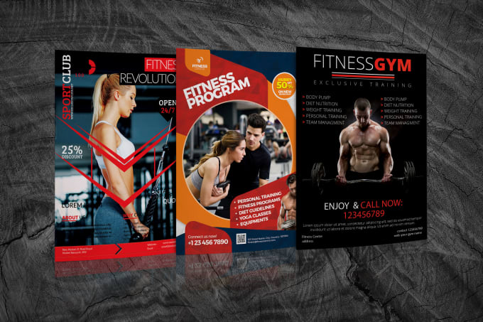 Gig Preview - Gym fitness flyer workout spa yoga personal trainer flyers