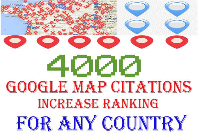 Gig Preview - Manually create 4000 google point map citation for local seo business