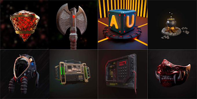 Gig Preview - Do 3d modelling, sculpting assets and textures for your game