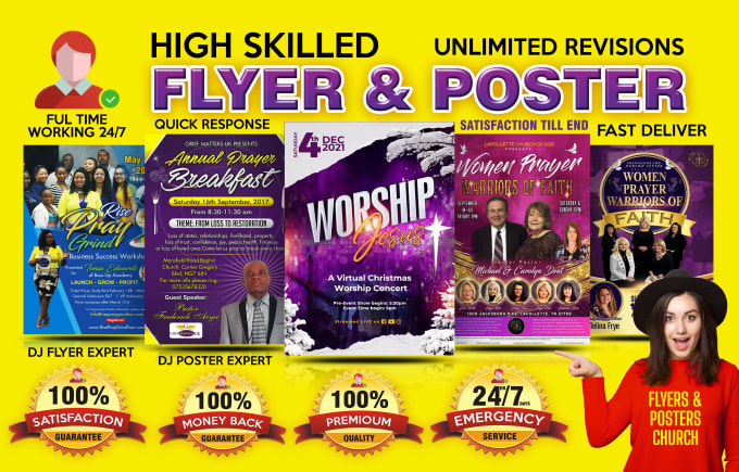 Gig Preview - Professional amazing exceptional awesome church event bday party flyer postcard