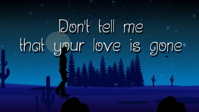 Gig Preview - Make a beautiful animated lyric video for your song