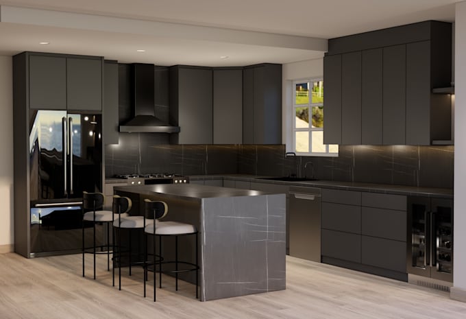 Gig Preview - Design kitchen and bathroom with 3d