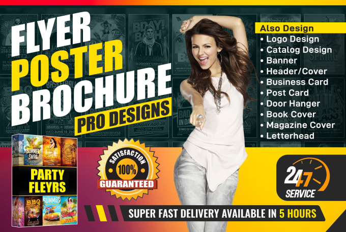 Bestseller - design professional flyer, poster, brochure in 8 hours