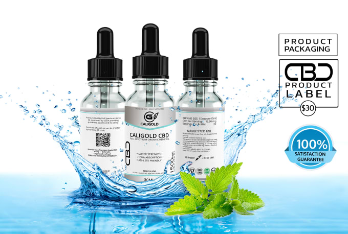 Gig Preview - Do cbd label design,  bottle label design and packaging design