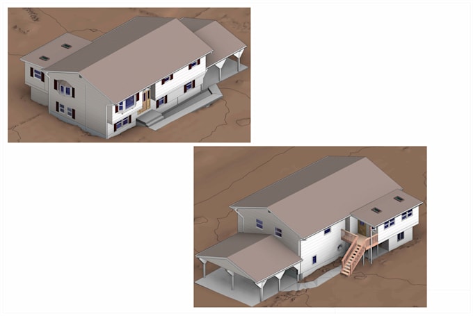 Gig Preview - Do floor plan, elevations and render 3d views in revit