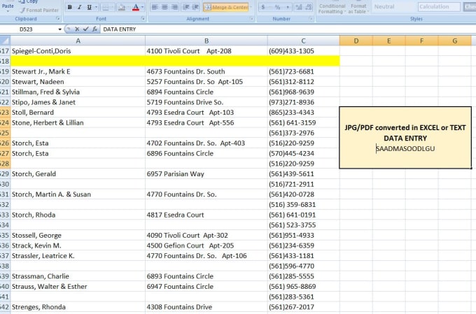 Gig Preview - Convert jpg pdf to excel or word