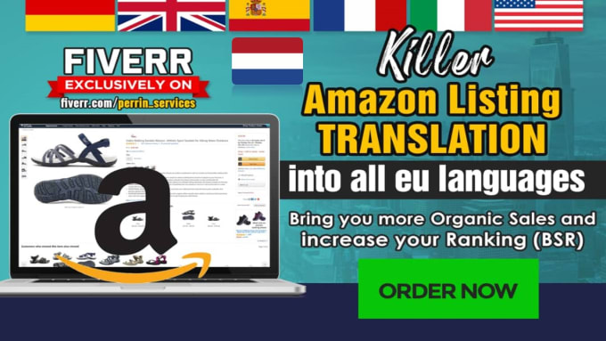 Gig Preview - Translate amazon listing into german, english, french, italian, spanish, dutch