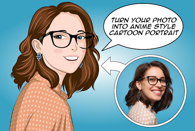 Gig Preview - Create anime portrait from your photo