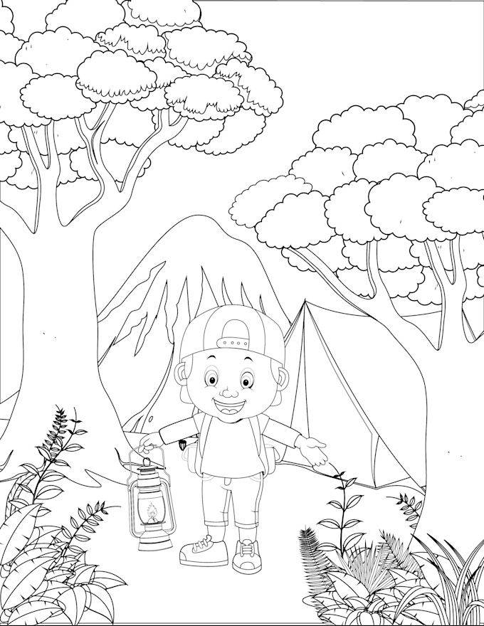 Gig Preview - Do children book coloring page illustrations and word search