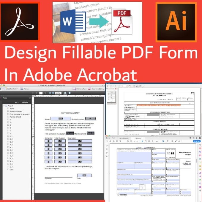 Bestseller - design pdf fillable form in adobe acrobat within 24 hrs