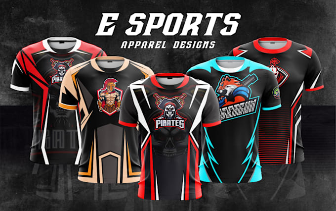 Gig Preview - Design sublimation esports jersey for  gaming organization