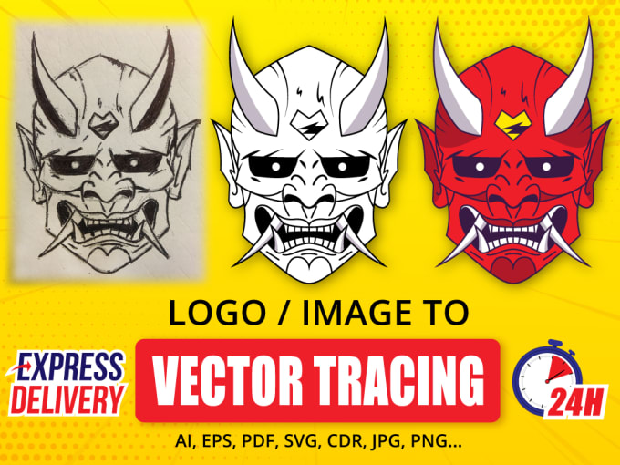 Gig Preview - Convert to vector, vector tracing, art, logo, illustration