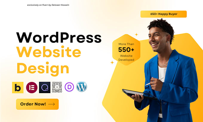 Gig Preview - Do wordpress website design or redesign your existing site