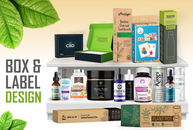 Gig Preview - Design product packaging box, mailer box, kraft box, label for amazon and ebay