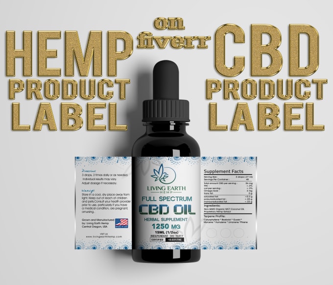 Gig Preview - Design pro cbd, hemp oil product label