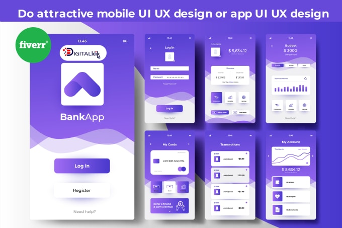 Gig Preview - Do attractive mobile UI UX design or app UI UX design