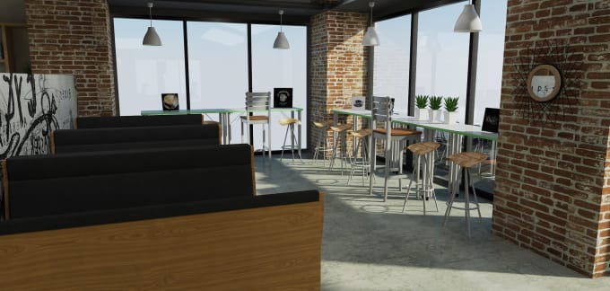 Gig Preview - Design 3d interior model and render realistically