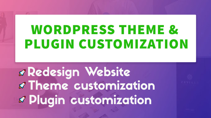 Gig Preview - Design,redesign, customize or develop wordpress website