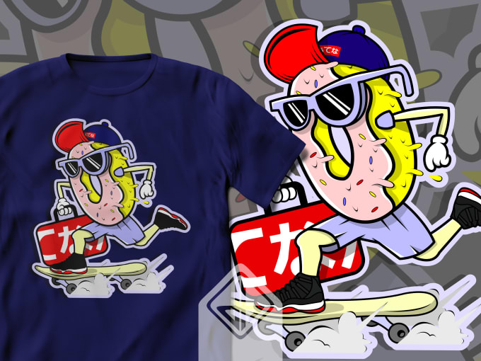 Gig Preview - Make eyecatching cartoon tshirt design for merch or brand