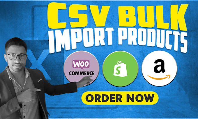 Gig Preview - Do csv bulk import products for shopify or any website