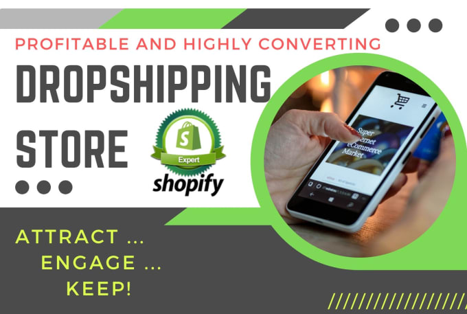 Gig Preview - Create shopify website or shopify dropshipping store