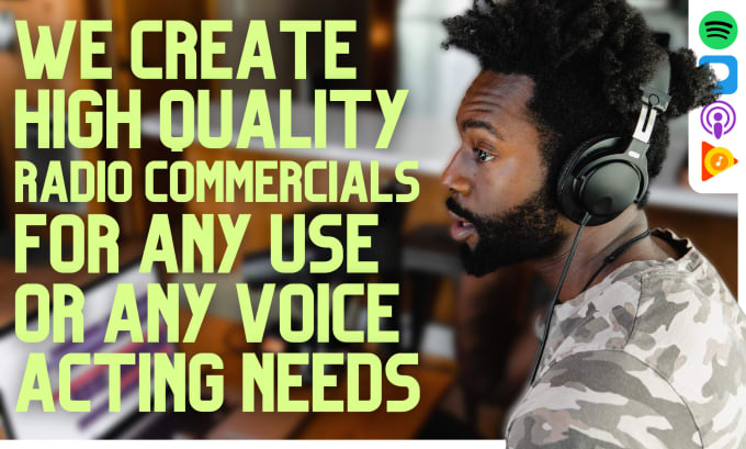 Gig Preview - Create radio podcast commercials or your voice acting needs