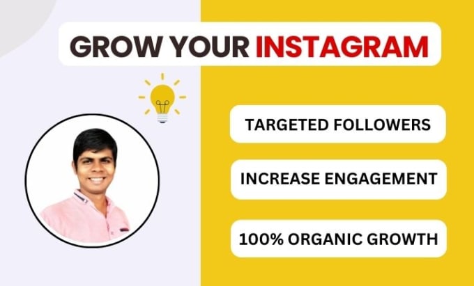 Gig Preview - Promote and manage to grow your instagram page organically