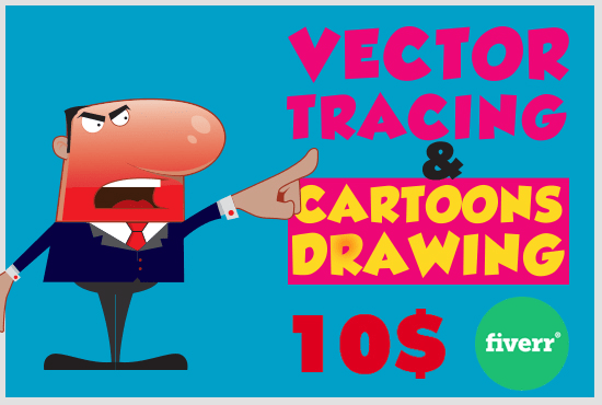 Gig Preview - Draw vector tracing and cartoons