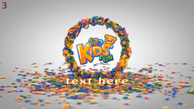 Gig Preview - Create wonderful kids video intro logo animation