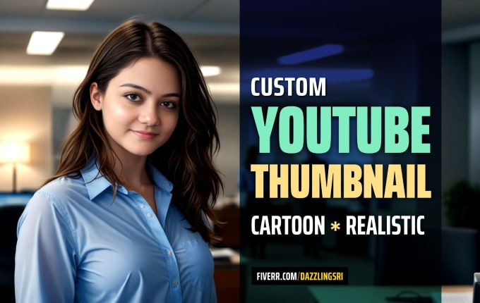 Gig Preview - Create youtube thumbnail design in cartoon or realistic style