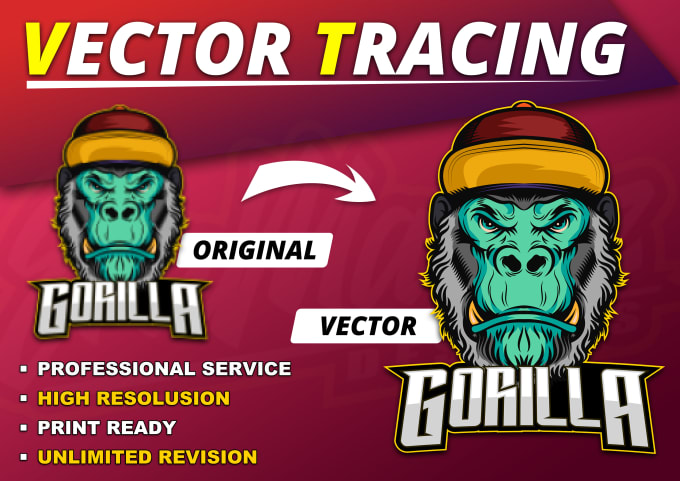 Gig Preview - Vectorize your logo, convert image to vector, vector tracing quickly