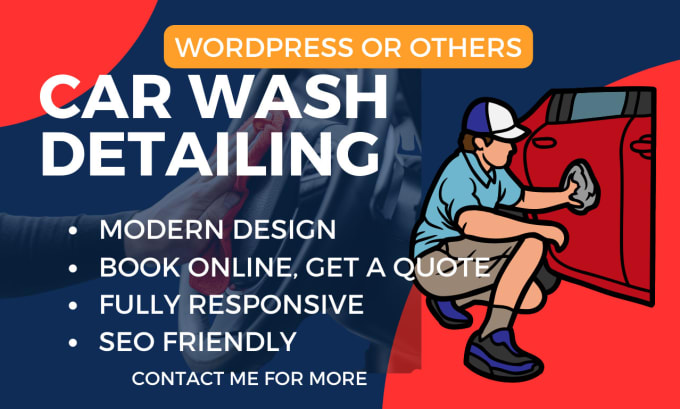 Gig Preview - Create car wash website with appointment booking