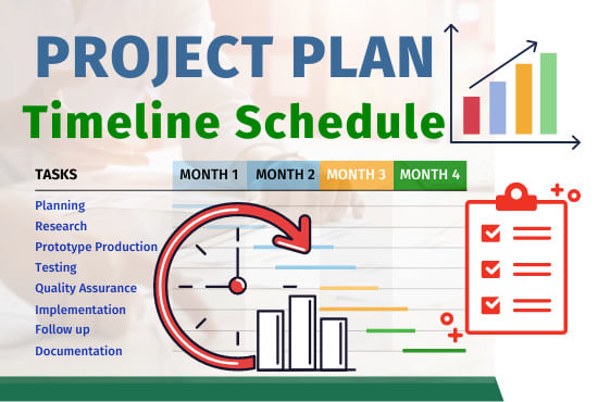 Gig Preview - Create project plan gantt chart timeline schedule