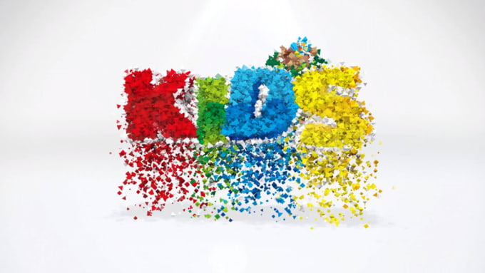 Gig Preview - Create amazing kids 3d particles logo animation intro