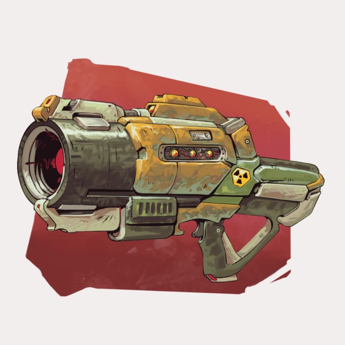 Gig Preview - Do a 2d concept art of a weapon or vehicle for you