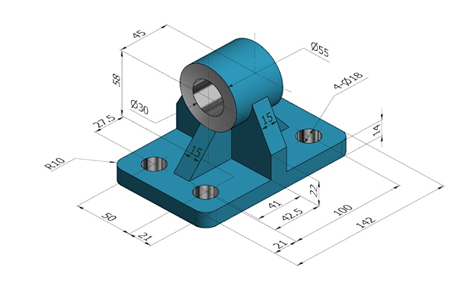 Gig Preview - Do 3d modeling, machine design from 2d drawing using cad