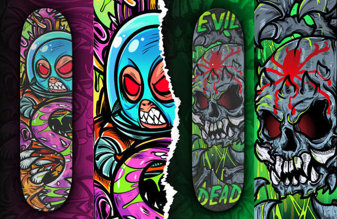 Gig Preview - Create custom skateboard design