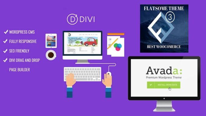 Gig Preview - Customize divi theme avada theme flatsome theme