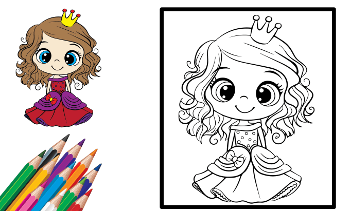 Gig Preview - Illustrate children coloring book pages