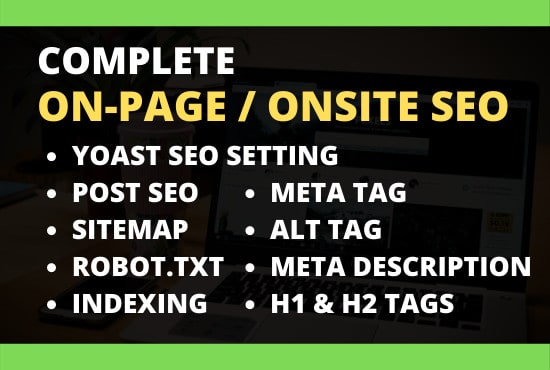 Gig Preview - Do complete onpage seo of your website