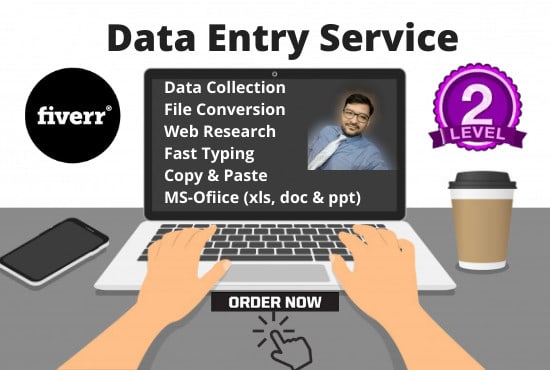 Gig Preview - Do fastest data entry, web research, copy paste and pdf to excel