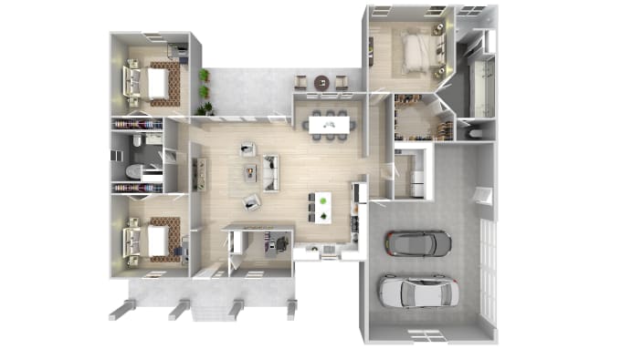 Gig Preview - Make 3d floor plan,2d floor plan and rendering