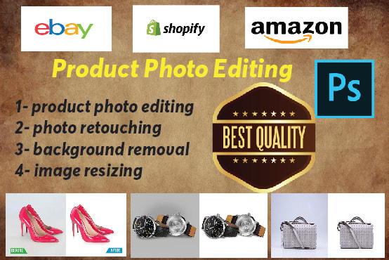 Gig Preview - Do product photo editing, resizing and background removal