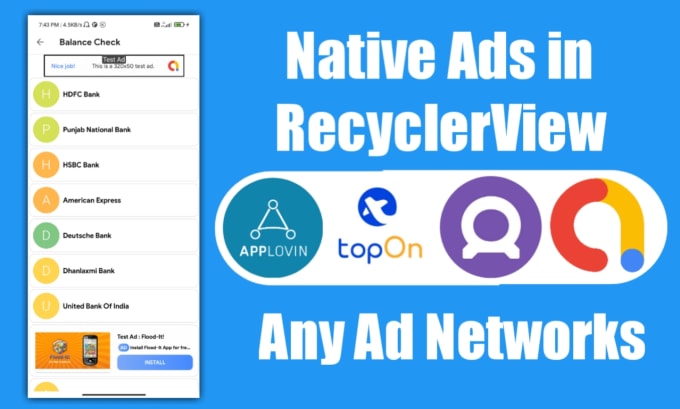 Gig Preview - Intergate native ads in recyclerview