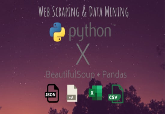 Gig Preview - Do web scraping, data extracting n data mining in python