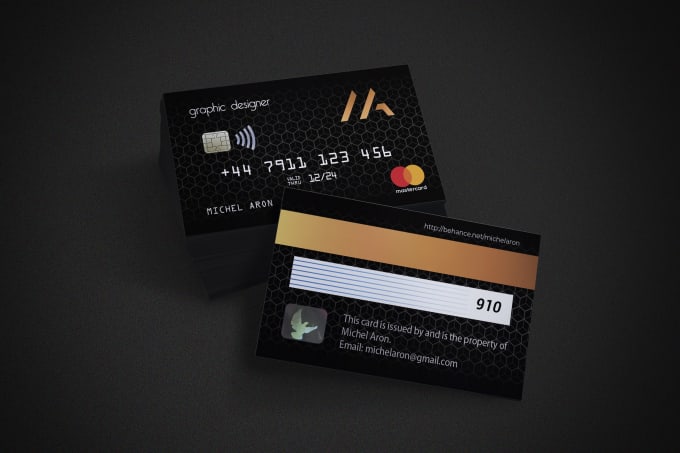 Gig Preview - Provide credit card style business card design services