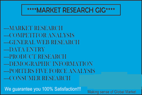 Gig Preview - Do a comprehensive market research